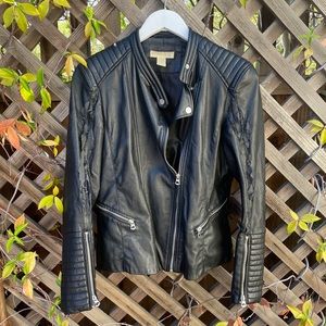 H&M Black Leather Jacket Faux / Size 10